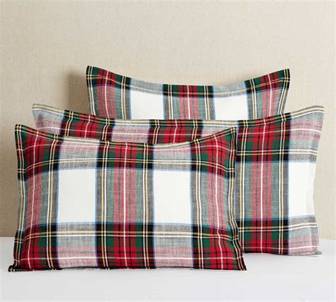 plaid pillow shams